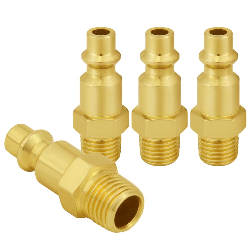 Joywayus 4PCS 1/8 Inch NPT Male Industrial Air Hose Quick Connect